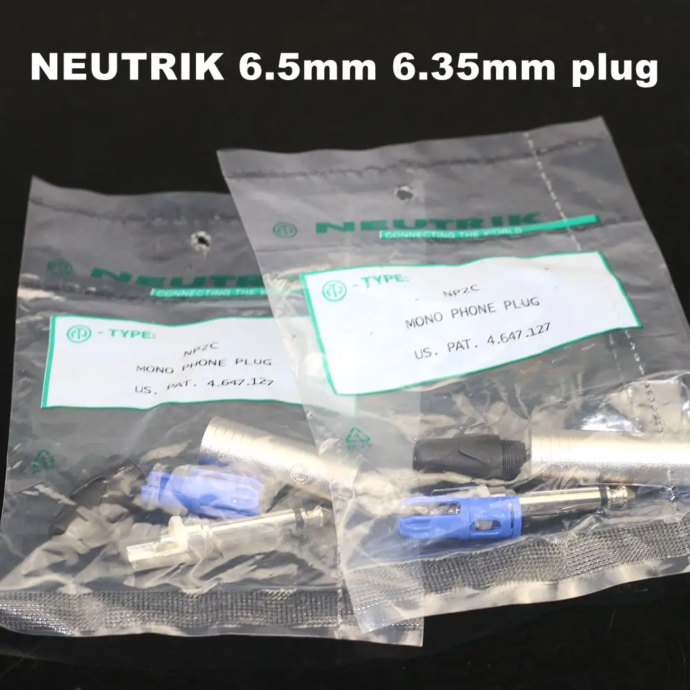 Neutrik Np2c 24K Rhodium-Geplateerde 2-polige 6.35Mm 6.5Mm Mono Stereo Rechte Plug Twee-Core Drie-Core Microfoonstekker