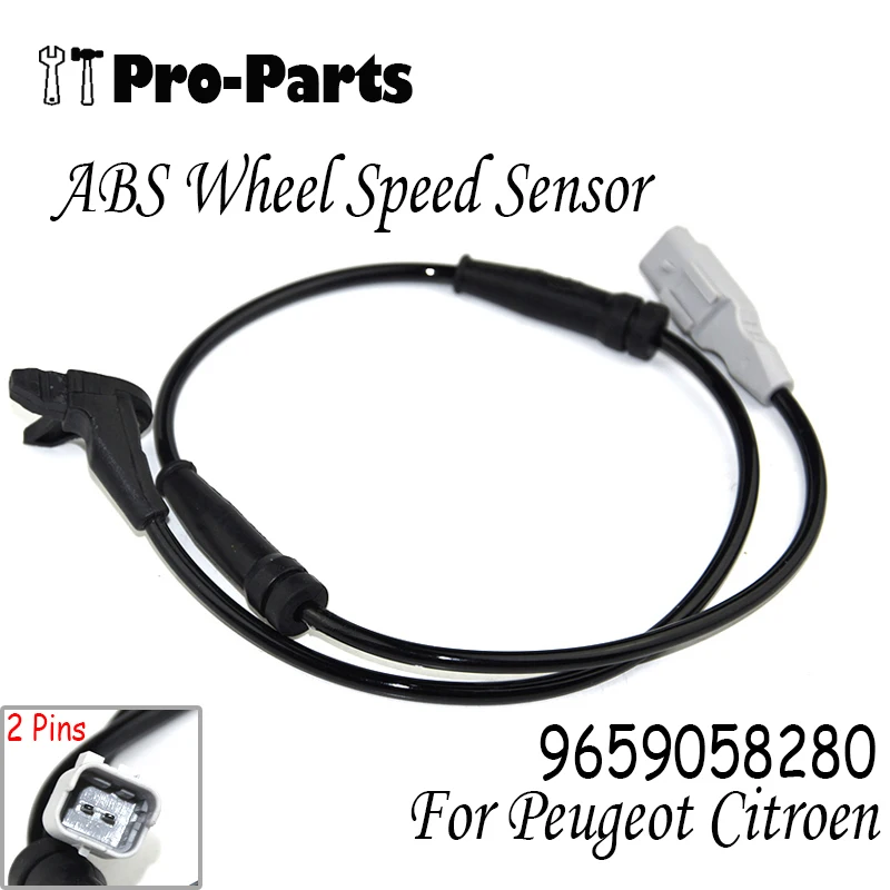 9659058280 Front Left Right ABS Wheel Speed Sensor for PEUGEOT 307 308 408 Citroen C4 96353847 454588 0265007423 4545K3