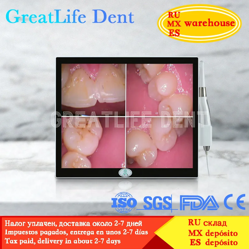 

GreatLife Dent High Quality Touch Screen 17inch Hd1600 Intraoral Camera Monitor Dental Intraoral Camera with Computer Screen