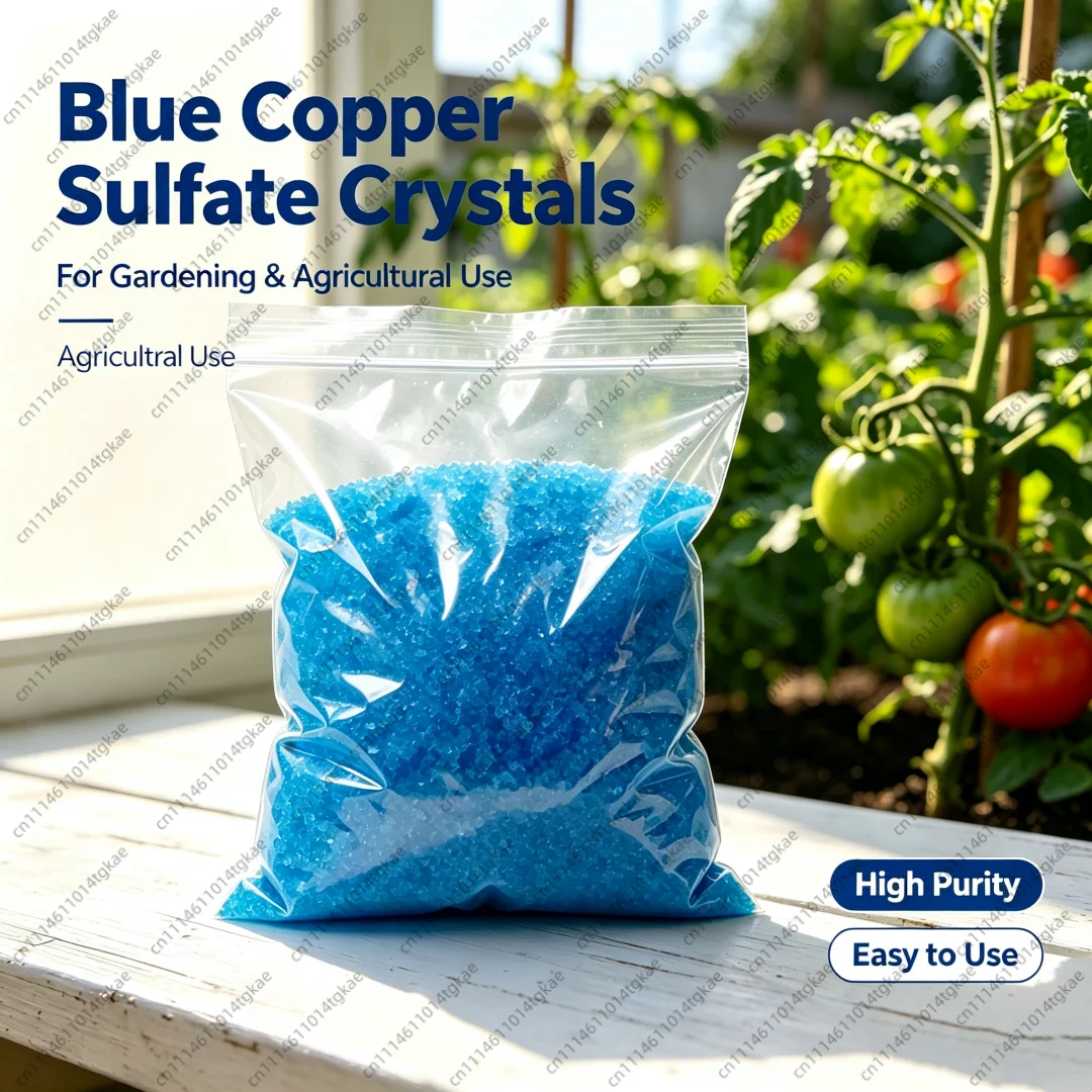 Blue Copper Sulfate Pentahydrate Crystals Water Soluble Garden Trace Element Fertilizer Soil Mineral Supplement