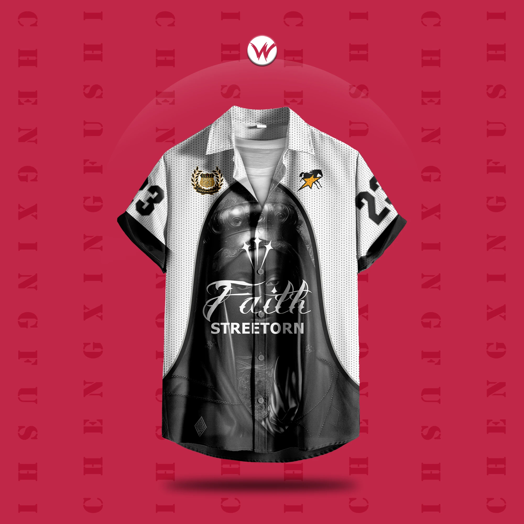 

New fashionable men's shirt, summer casual and fashionable Hawaiian beach T-shirt, 3D digital 23 full-body print