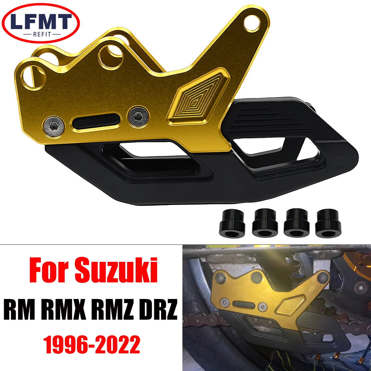 

Motorcycle CNC Chain Guide Guard For Suzuki RMZ450 RMZ450Z RM125 RM250 RMZ250 DRZ400SM RM 125 Z250 Z450 Z450Z Z400SM 1996-2022