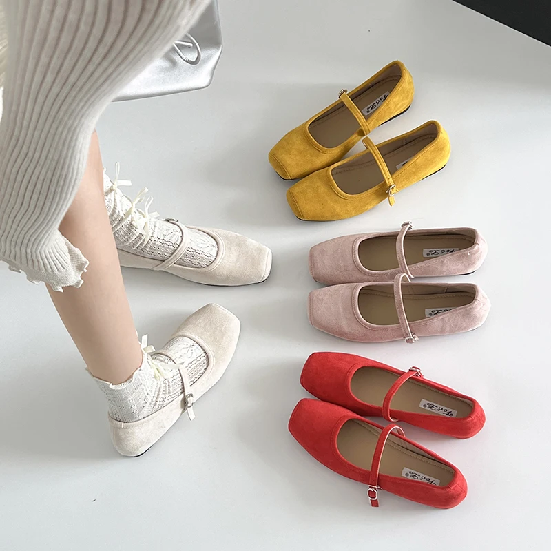 

Fashionable Simple and comfortable Flat Bottom Women's Shoes 2025 New Spring Versatile Skirt Matching Low Heel round Toe