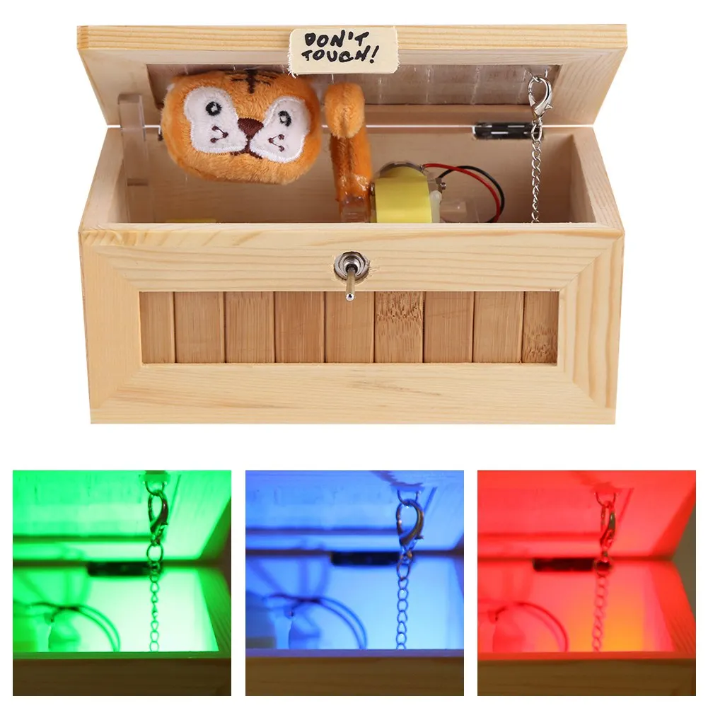 Wooden Box  Box  Decoration Wooden USB Electronic Box Cute  Funny Interactive Stress Relief  Gift Desk Decoration