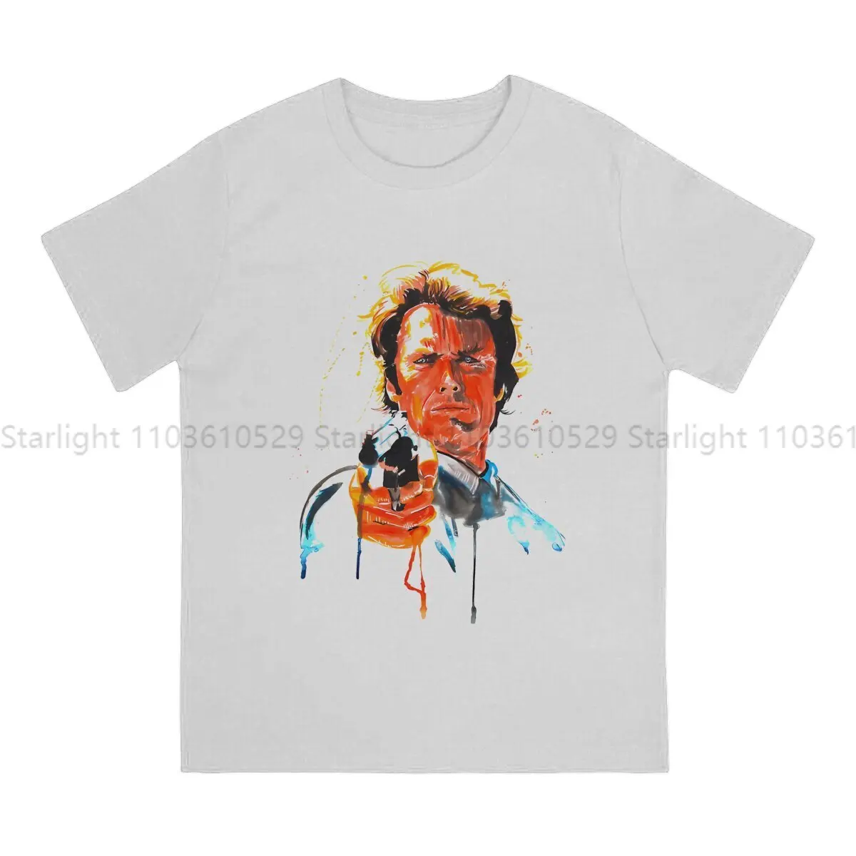 Dirty Harry TShirt for Men Eastwood -Dirty Harry, Feeling Lucky Round Collar Polyester T Shirt Hip Hop Birthday Gifts Streetwear