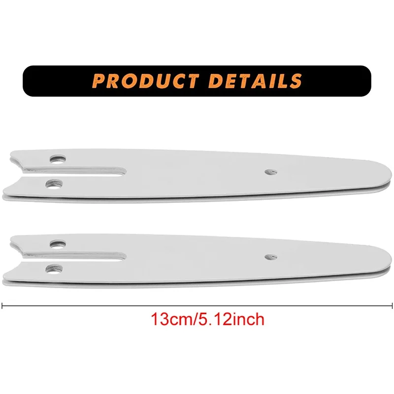 ABBO-2 Pieces 4 Inch Mini Chainsaw Guide Plate Replacement Guide Bar for 4 Inch Electric Chainsaw Parts Accessories
