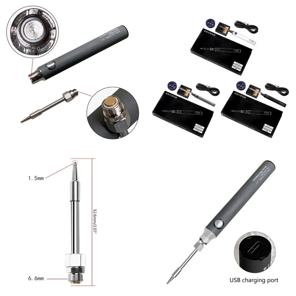 Upgraded Original 8-10W Power Programmable Smart Fast Heat Portable Soldering Iron Station 330-450℃ Adjustable high quality