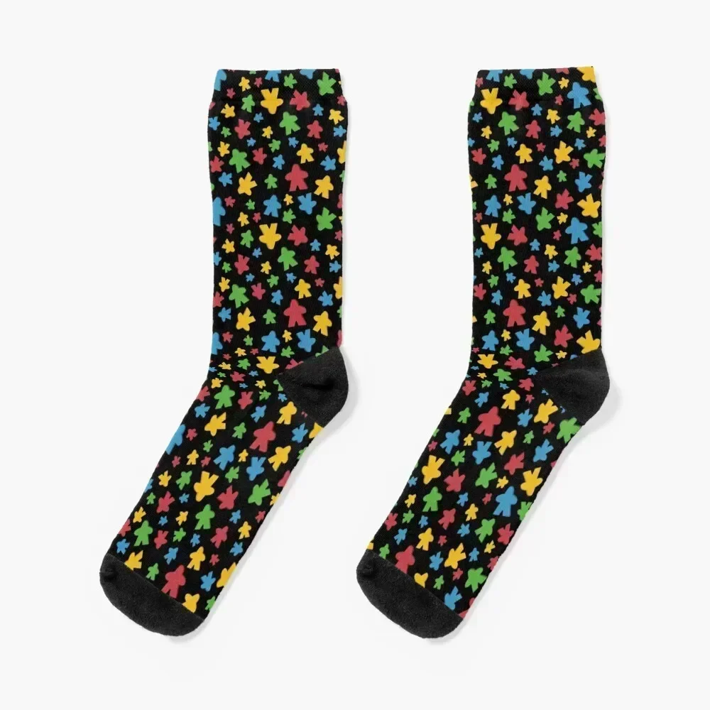 

Board Game Meeple Pattern (black) Socks basketball Thermal man winter japanese fashion sports and leisure Socks Female Men's