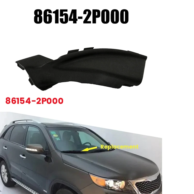 1Pair Front Windshield Wiper Deflector Cowl Bracket Trim Cover For Kia Sorento 2009-2012 86153-2P000 86154-2P000 Accessories