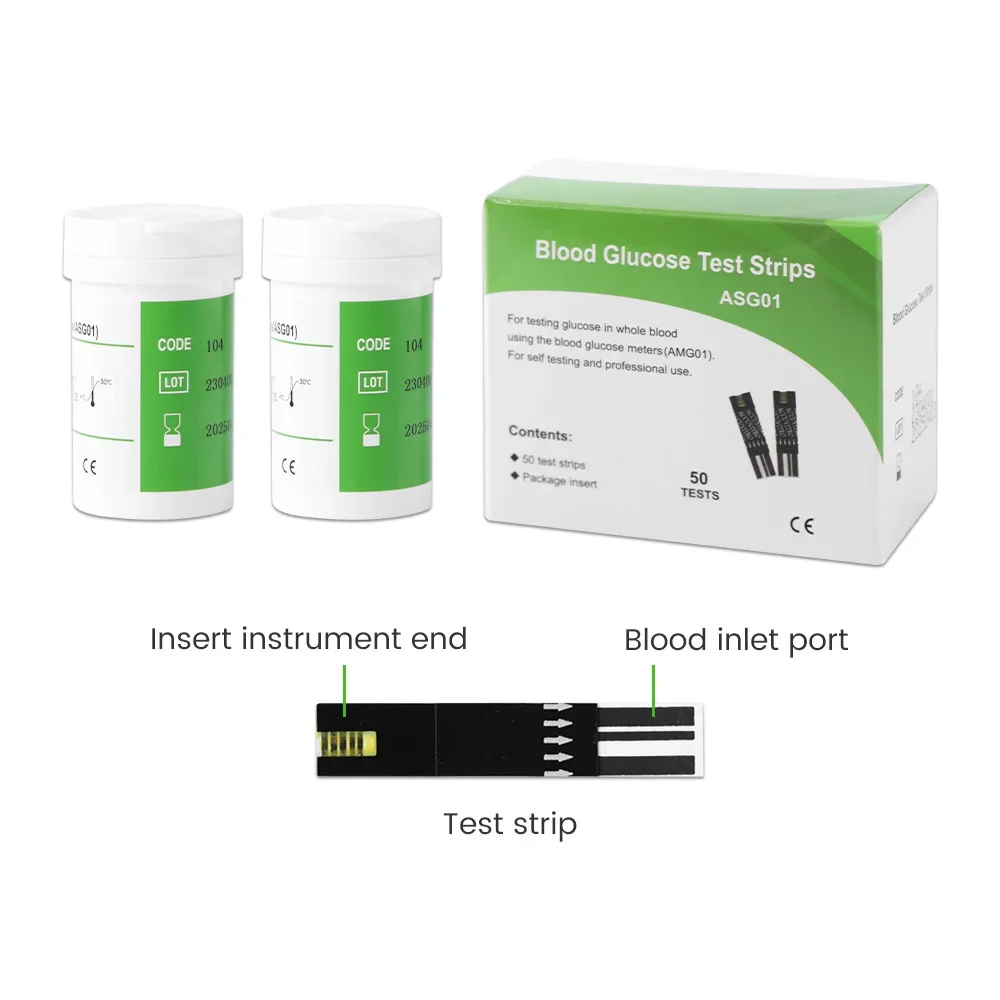 200/150/100/50pcs Diabetic Test Strips and Lancets for Blood Sugar Monitor Glucometer Diabetes Glucose Meter Medical Accessories