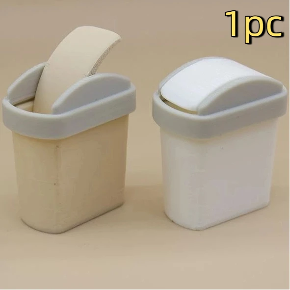 1Pcs Miniature Simulation Trash Can Toy Model, Doll House Embellishment, Flip Lid Mini Waste Bin Accessory