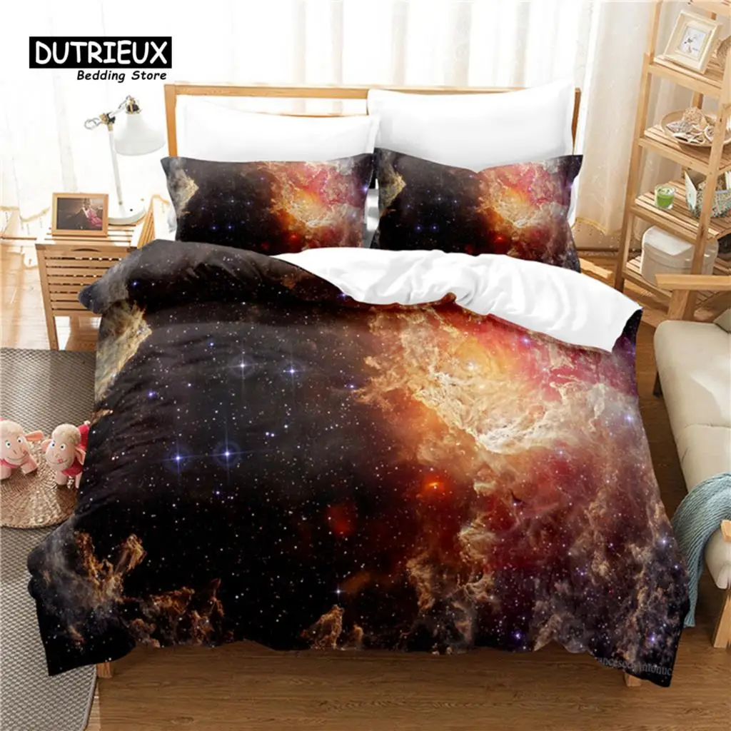 

Starry Sky Bedding Set, 3Pcs Duvet Cover Set, Soft Comfortable Breathable Duvet Cover, For Bedroom Guest Room Decor