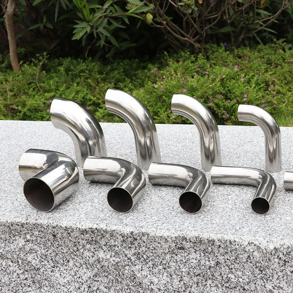32/38/51MM Stainless Steel Exhaust Elbow, 90 Degree Bend, Thin Pipe Design, Improved Horsepower and Torque Output
