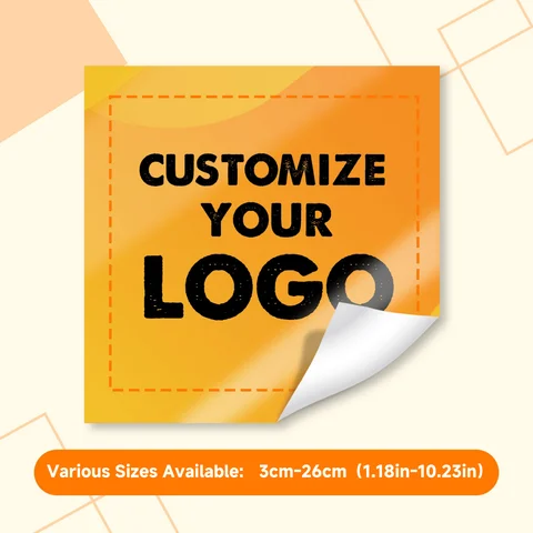 Autocollants personnalisés Étiquettes de logo personnalisées imperméables Autocollants personnalisés carrés pour emballage cadeau de logo d'entreprise de fête de baptême de mariage