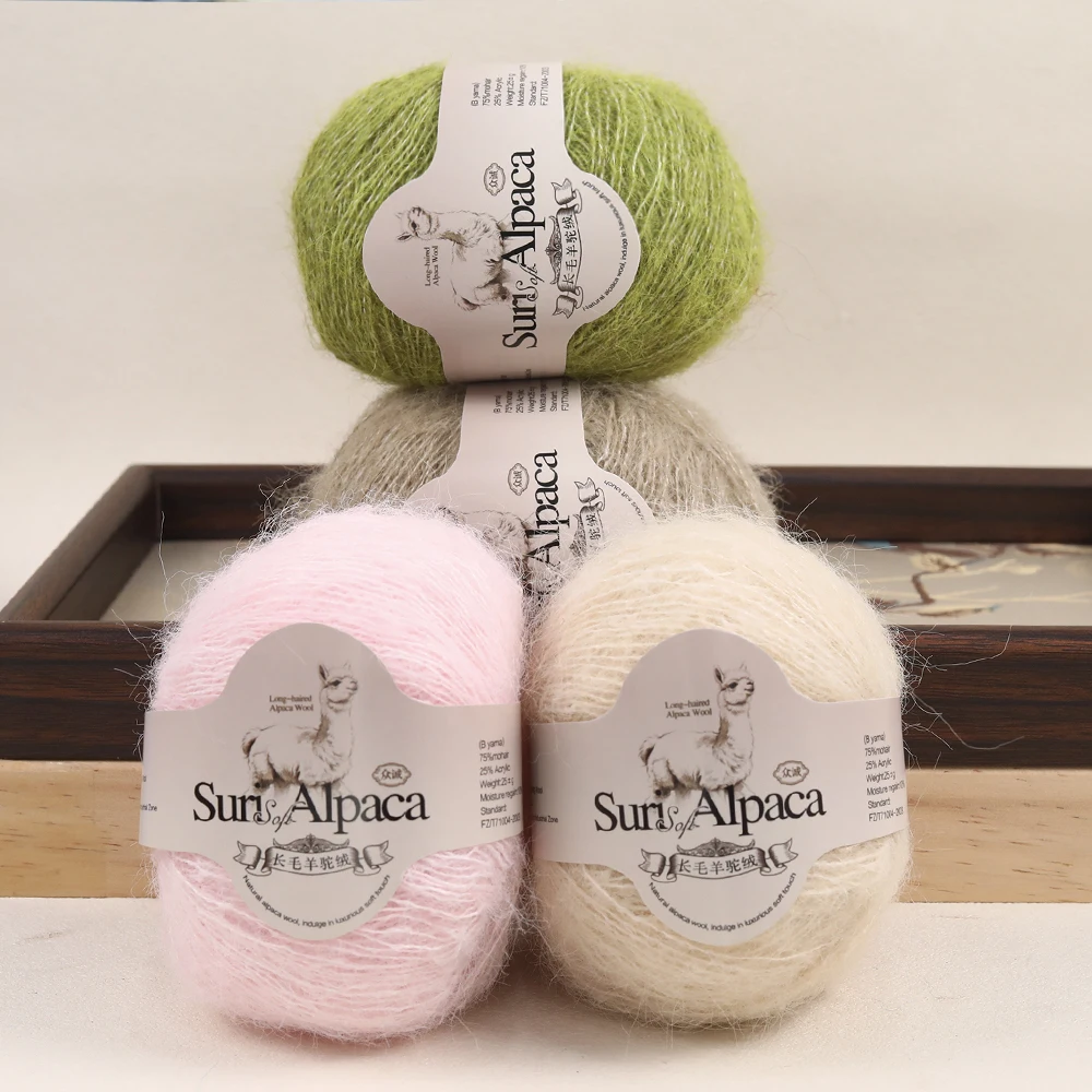 10-Pack of Long-Haired Mohair Yarn, 25g Per Roll, Total 250g. Long-Haired Multi-Colored Mohair Yarn, Comfortable and High-Quality Mohair, Suitable for Knitting Sweaters, Gloves, Shawls, Decorative Items, Hair Ties, and Other Crochet and Knitting Projects