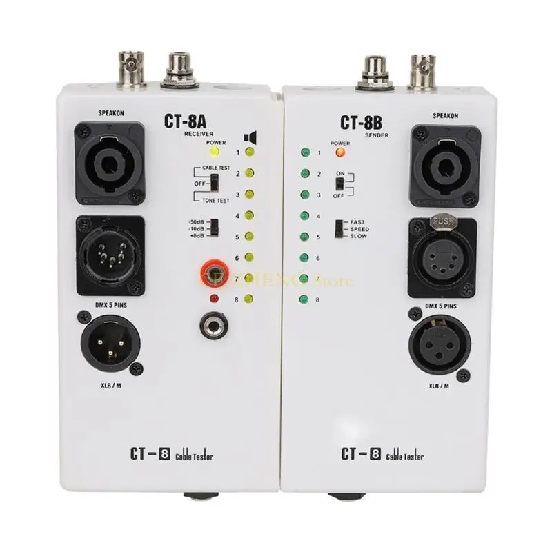 E56B RJ45 TRS TRS 테스트 기기 용 정확한 오디오 라인 테스터 CT8 모델