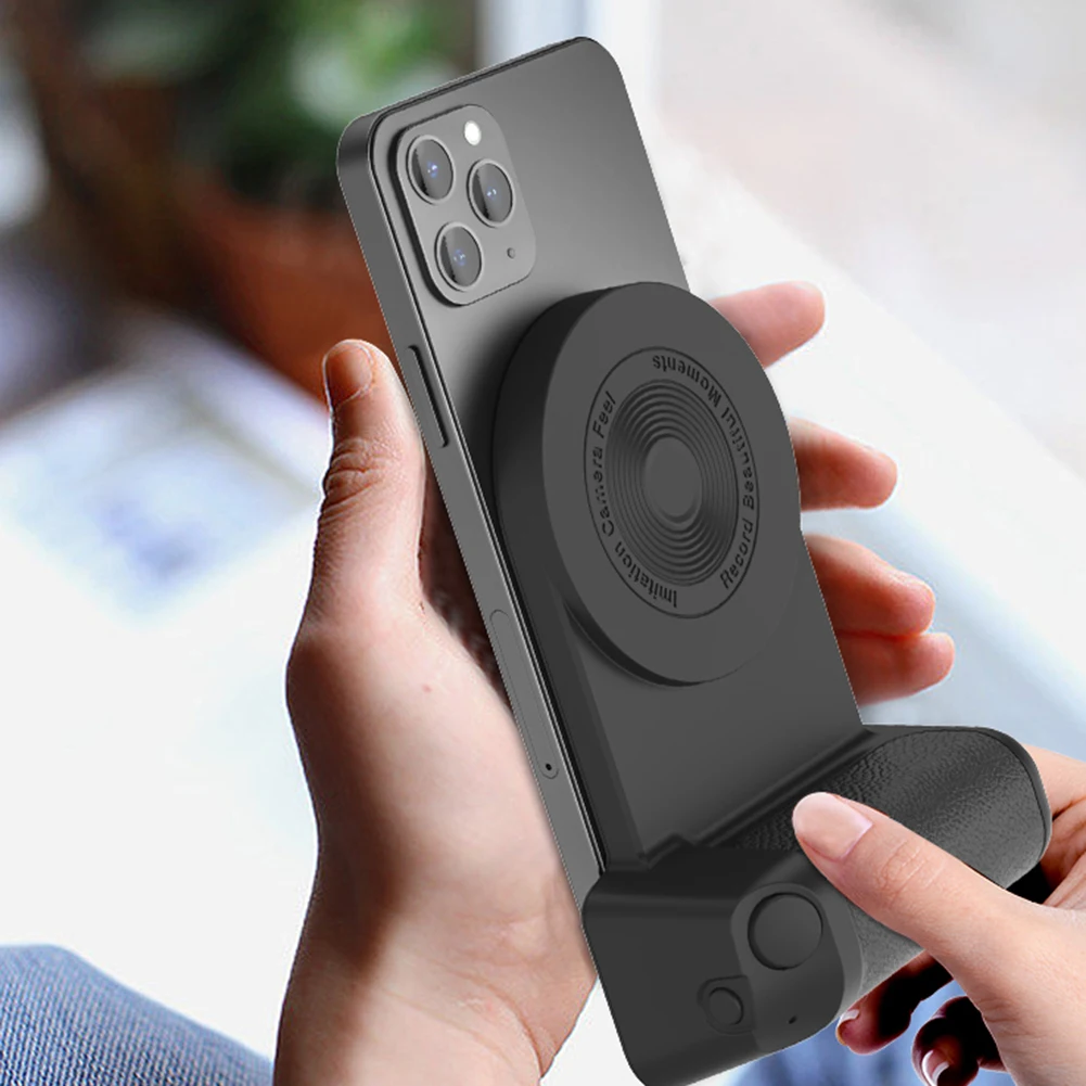 3 in 1 Camera Holder Grip Charging Multifunctional Magnetic Selfie Photo Bracket Bluetooth Remote Control Mount for Android/iOS