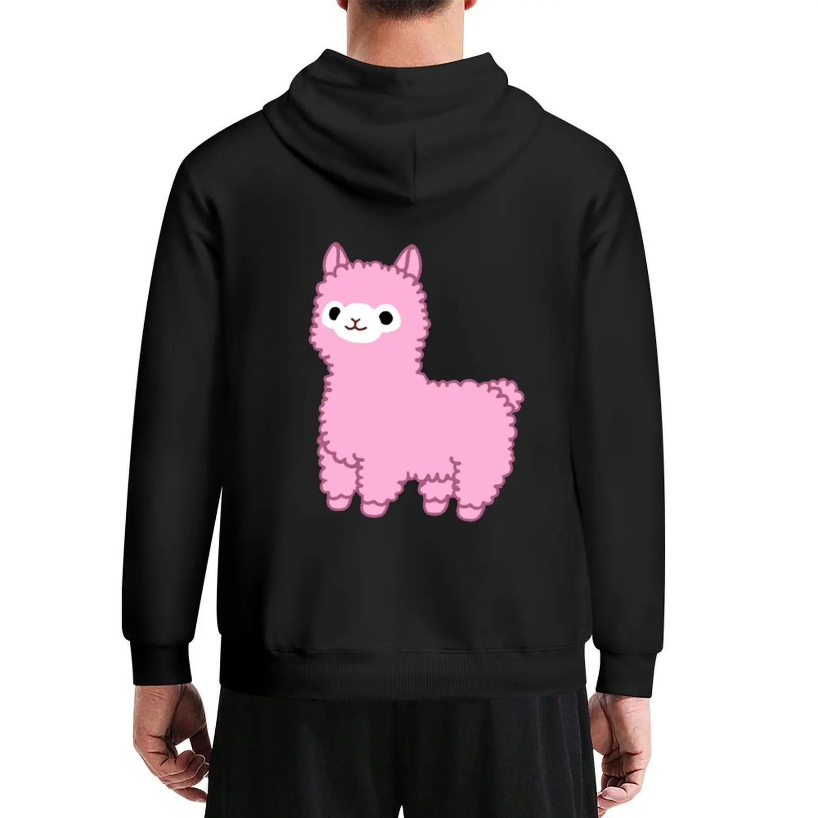 

Pink Alpaca Hoodie anime clothing winter clothes fashion men men's sweat-shirt tracksuits