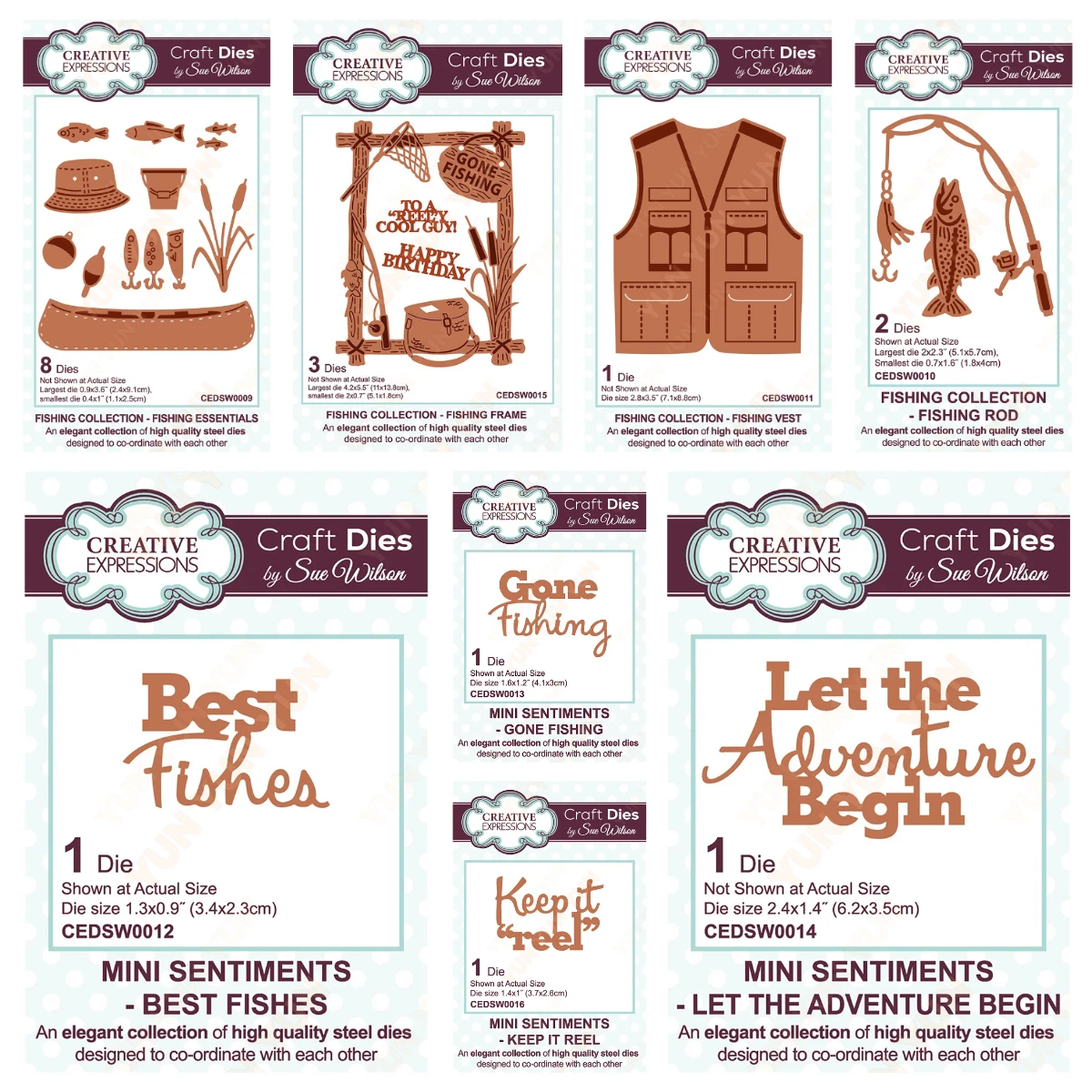 

Fishing Essentials Metal Cutting Dies Cut Paper Carft Greeting Cards DIY Scrapbooking Vest Rod Fishing Frame Dies Molds 2025 New