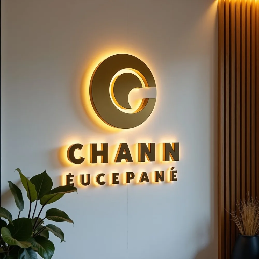 Custom 3D Backlit Letters LED Metal Illuminated Sign for Outdoor Business Storefront Waterproof Advertising Signage Display