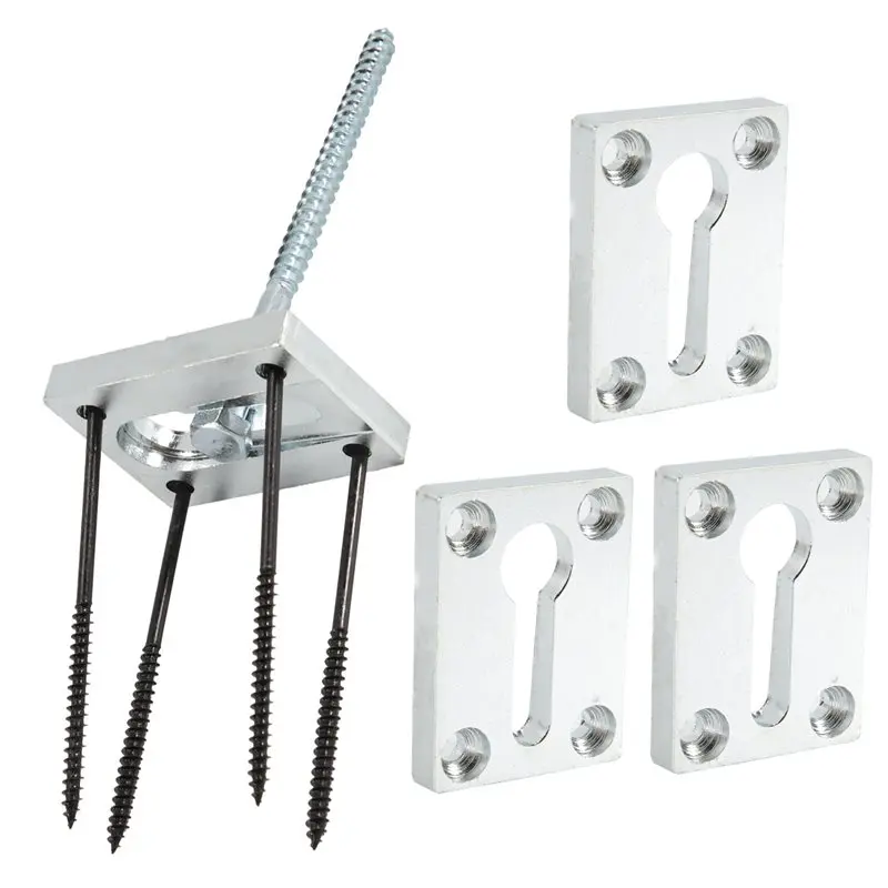 Y42A-Wood Handrail Installation Hardware Work 4 Sets Newel Post Fastener For Stairs, Ceramics Tiles, Concrete And Finished Floor