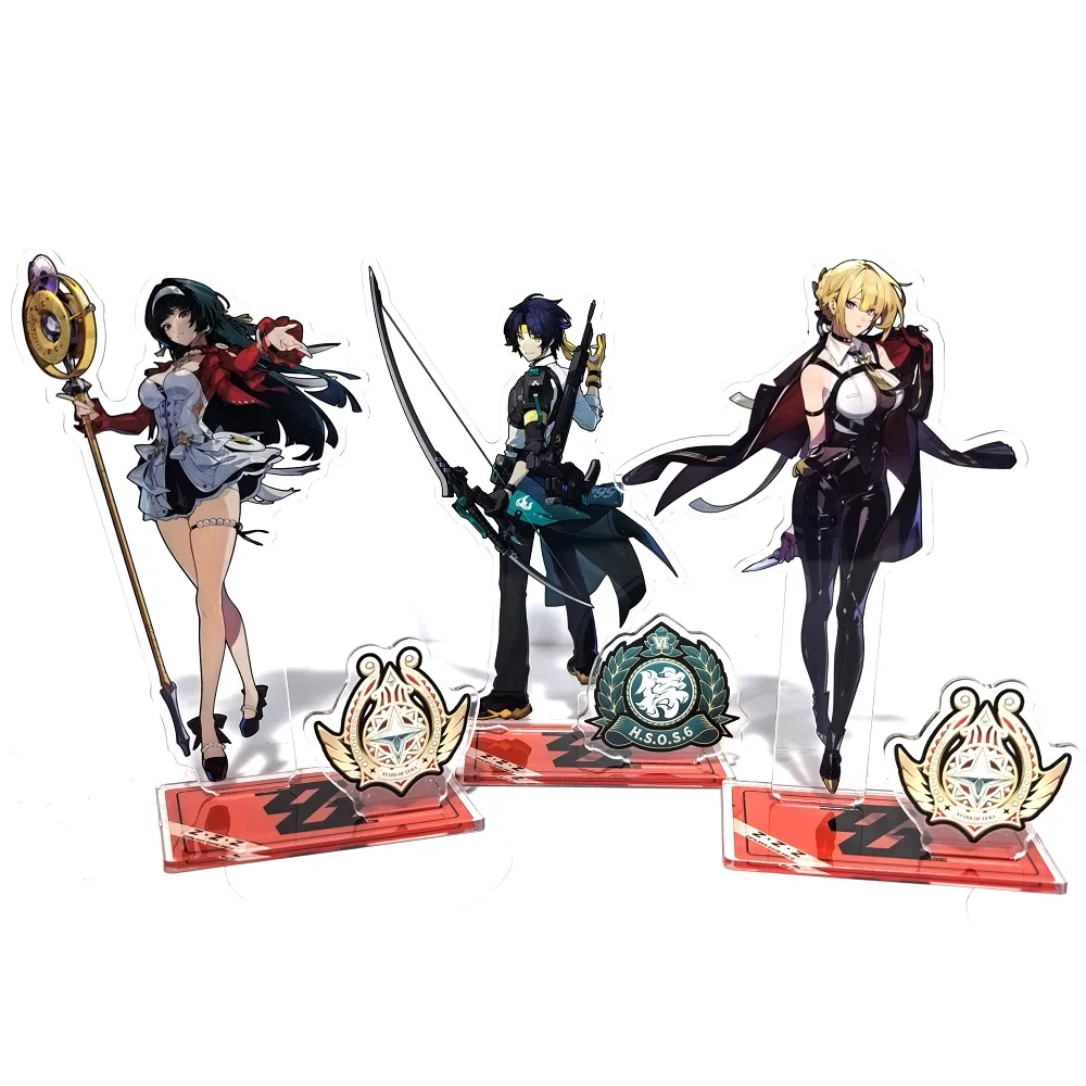 New Hot Game Zenless Zone Zero Nicole Demara Billy Kid Von Lycaon Acrylic Stand Model Plate Keychain Desk Decor Collection gift image 2