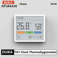 New DUKA Atuman LCD Electronic Digital Temperature Humidity Meter Clock Indoor Outdoor Thermometer Hygrometer Weather Sensor