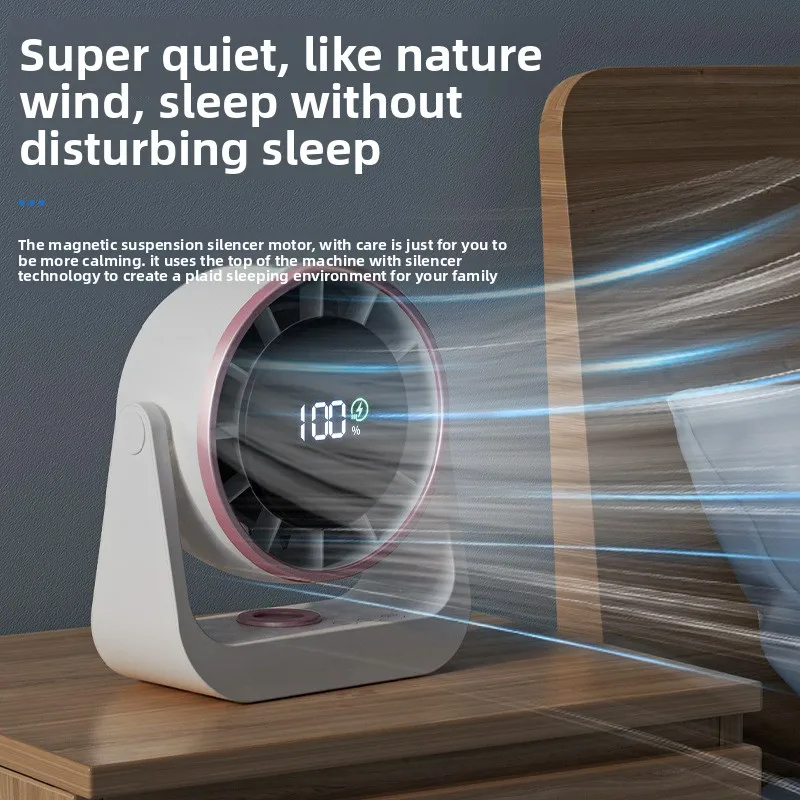 

Strictly selected office desktop circulating cooling fan USB digital display silent high-speed turbine small fan wall-mounted