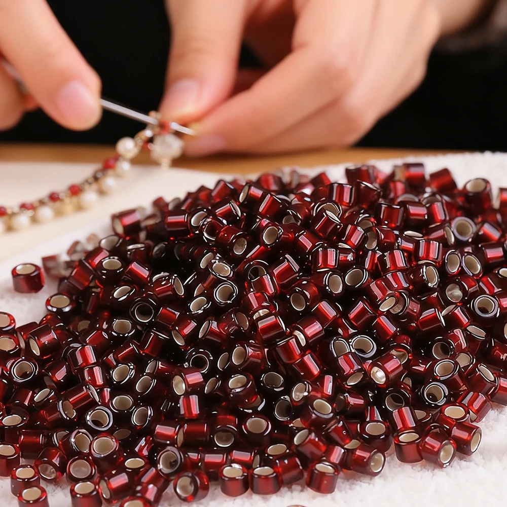 

1.6mm MIYUKI Original Beads Japanese Silverline Delica Beads Supplies Jewelry Making Beads for Needlework Bracelets