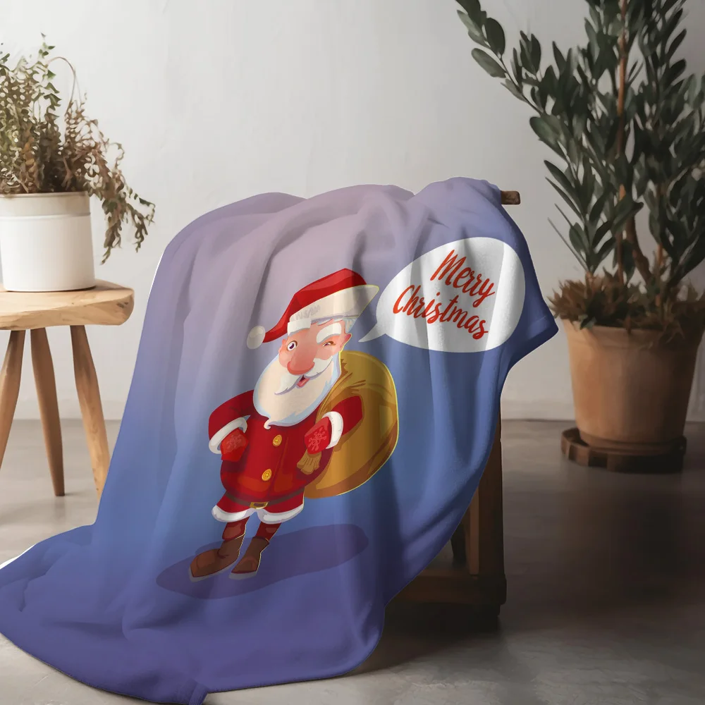 TU Cozy Christmas Throw Blanket Soft Flannel Fleece Winter Warm Decorative Holiday Gift Festive Home Decor Perfect Xmas Present