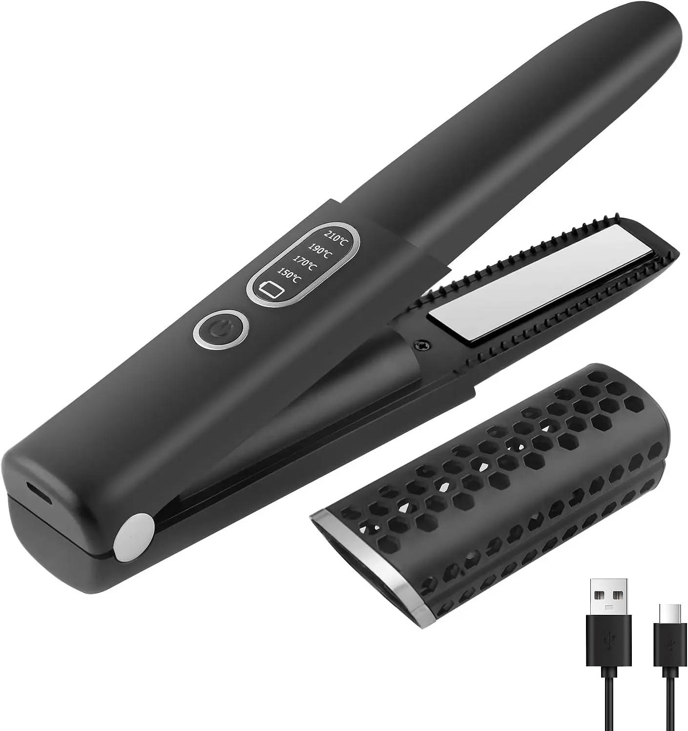 Cordless Hair Straightener and Curler Portable Hair Straightener & Curling Iron for Creating Various Hairstyles On The Go