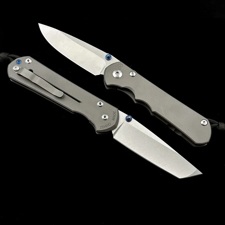 Chris Reeve Large Inkosi 21TH/25TH  Anniversary Titanium Handle Folding Knife Outdoor Camping Hunting Pocket Knife