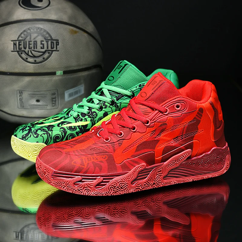 

2026 New Spring and Summer Basketball Shoes for Male Students Breathable Sneakers Training Shock-Absorbing Sports Men Shoe