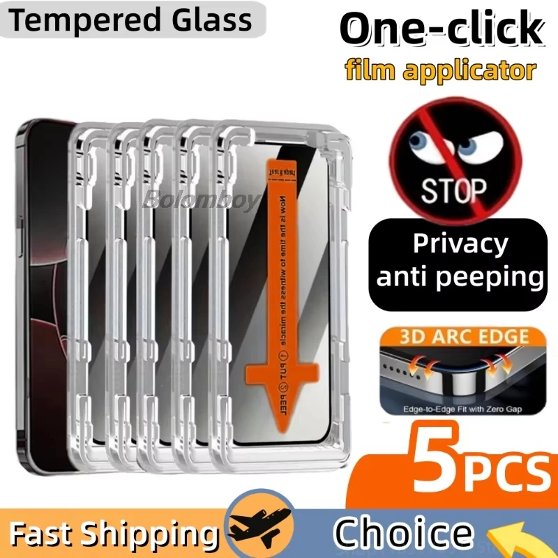 

Защитная пленка для экрана из закаленного стекла, 5 шт., для vivo V60 V70 FE Elite V30E V50 Lite V29 Lite V40 SE V27 Pro 5G, пленка против подглядывания