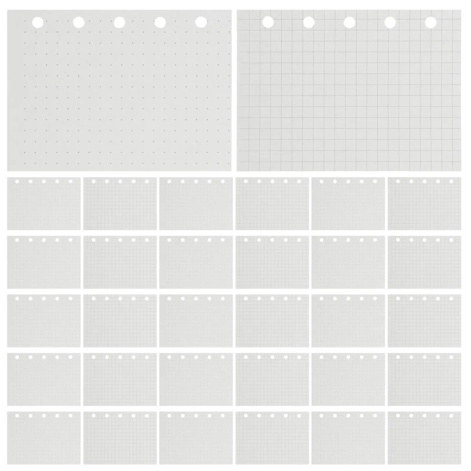 20Pcs 5 Hole Planner Inserts Mini Binder Refill Paper Lined Loose Leaf Notebook Paper Smooth Writing Office School Travel Use