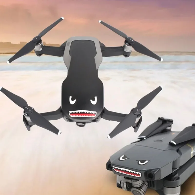 Sticker Decals Skin Protective Shark Adhesive Art Decals 1 Set for DJI Mavic Mini 2 Drone Outdoor Waterproof Shockproof