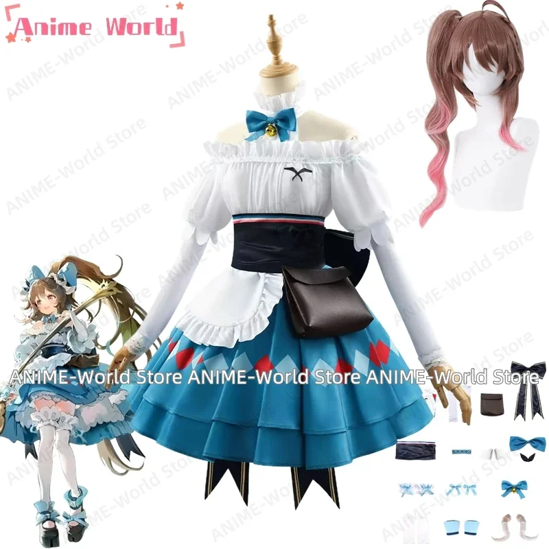 

Game Arknights Eyjafjalla the Hvít Aska Cosplay Costume Dress Christmas Uniform Outfits Halloween Carnival Suit Wig