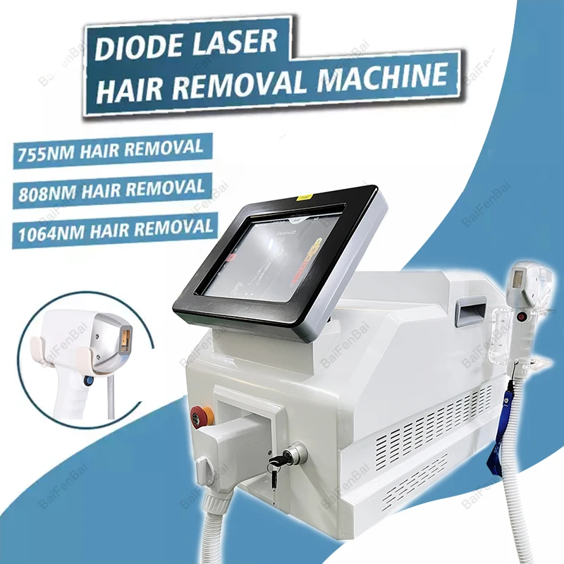 

2025 Newest Diode Laser 808 nm Ice Platinum Titanium 3 Wavelength Diode Laser Hair Remo Machine