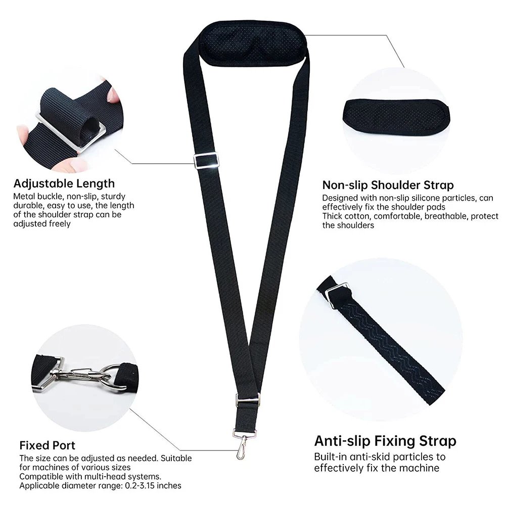 Padded Harness Single Shoulder Strap Single Shoulder Strap 40g Spare Accessory Supplies Black Trimmer Strap Parts