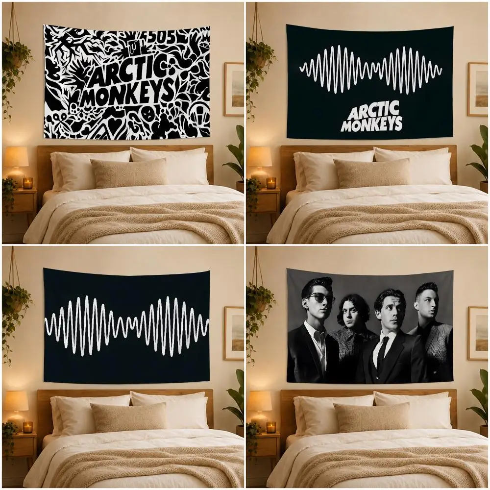 Band A-Arctic Monkeys Tapestry Wall Hanging Bohemian Wall Tapestries Mandala Home Decor For Living Room Bedroom Dorm