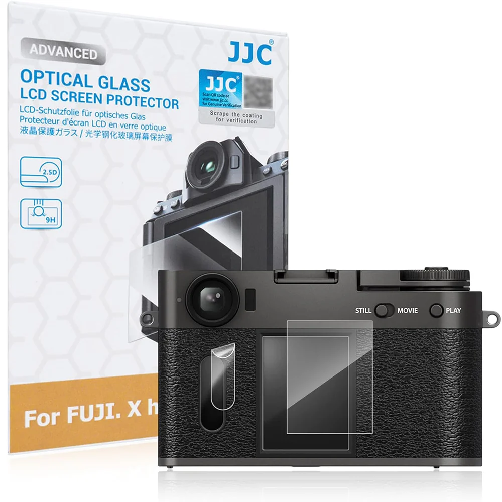 

JJC Screen Protector for FUJIFILM X Half 9H Hardness Tempered Glass for for FUJIFILM X Half Digital Camera Anti-Scratch Bubble
