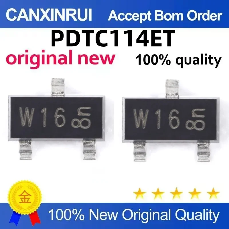 

(5-100 pieces)Brand new original PDTC114ET silk screen W16 package SOT-23 surface mount transistor spot chip IC