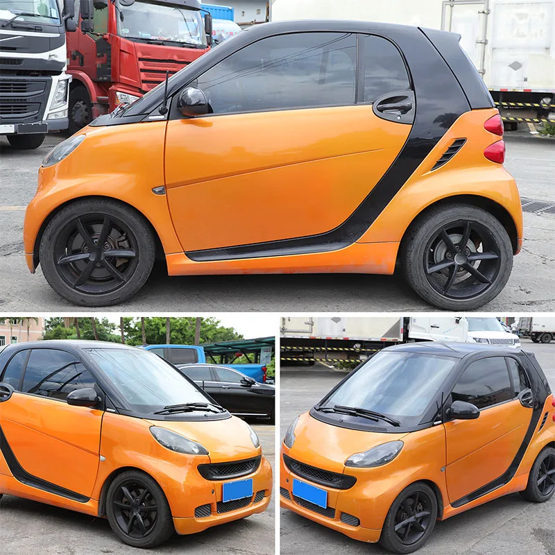 For Smart Fortwo 2009 2010 2011 2012 2013 2014 2015 ABS Black Car A Pillar Antenna Panel Cover Trim Sticker Car Accessories