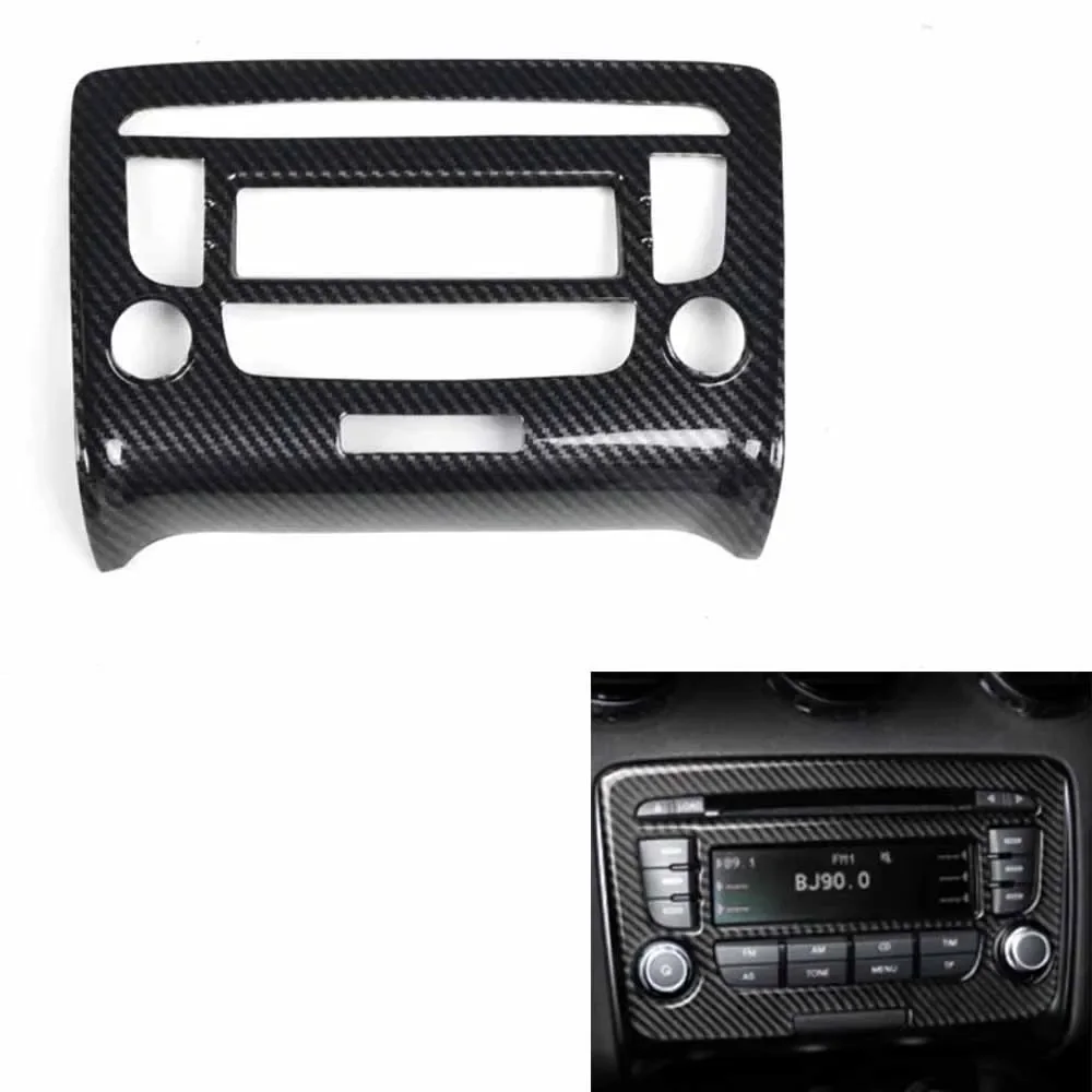 

For Audi TT 2008-2014 Car Dashboard CD Panel Decoration Frame Trim ABS Stickers Interior Auto Styling Accessories