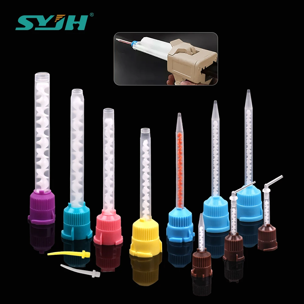 

Dental Impression Materials Mixing Tips Silicone Rubber Mix Head Lab Denture Disposable Color Mixing Tubes Dentistry Material