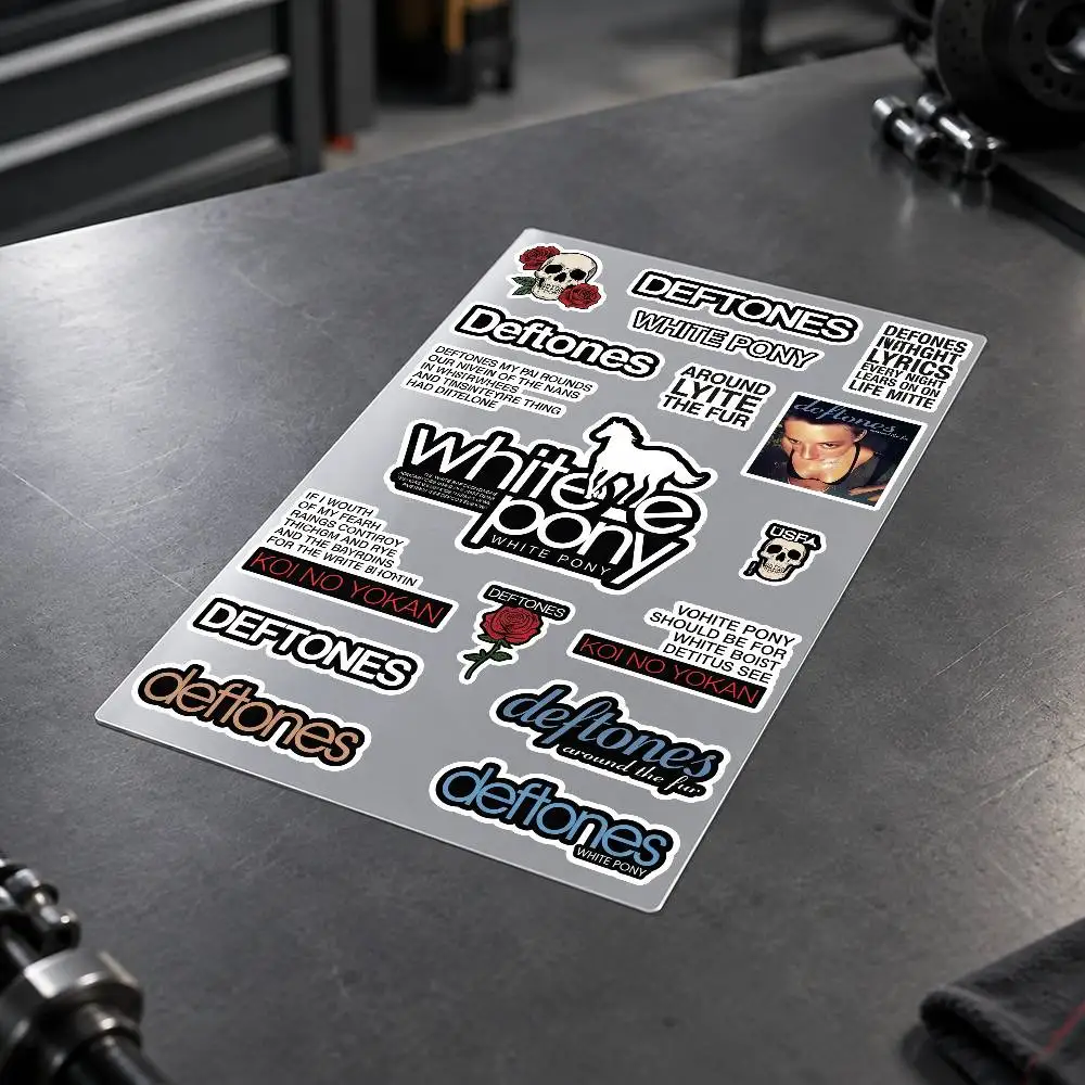 D-Deftones Motorcycle Decal Sticker Kit Reflective Graphics For Helmet Tank Fairing Body Custom Bike