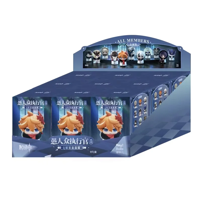 Mihoyo Genshin Impact Fatui Harbinger Q Version Serie Blind Box Desktop Mini Puppe Modell Spielzeug Trend Dekoration Überraschung Geschenke