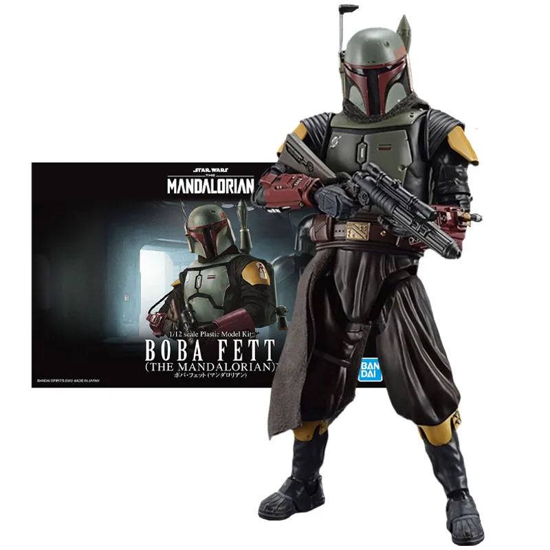 

Bandai Genuine Figure Star Wars The Mandalorian Model Kit Boba Fett The Mandalorian Collection Model Action Figure for Boys Toys