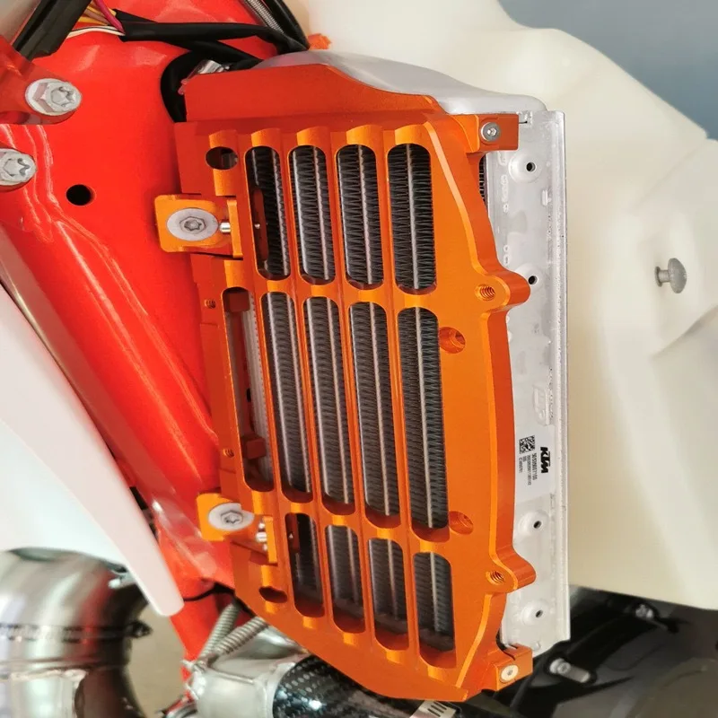 CNC Reinforced Aluminum Radiator Guard Grille Protector With Bracket For KTM Husqvarna GASGAS Off‑Road Motorcycle Modification