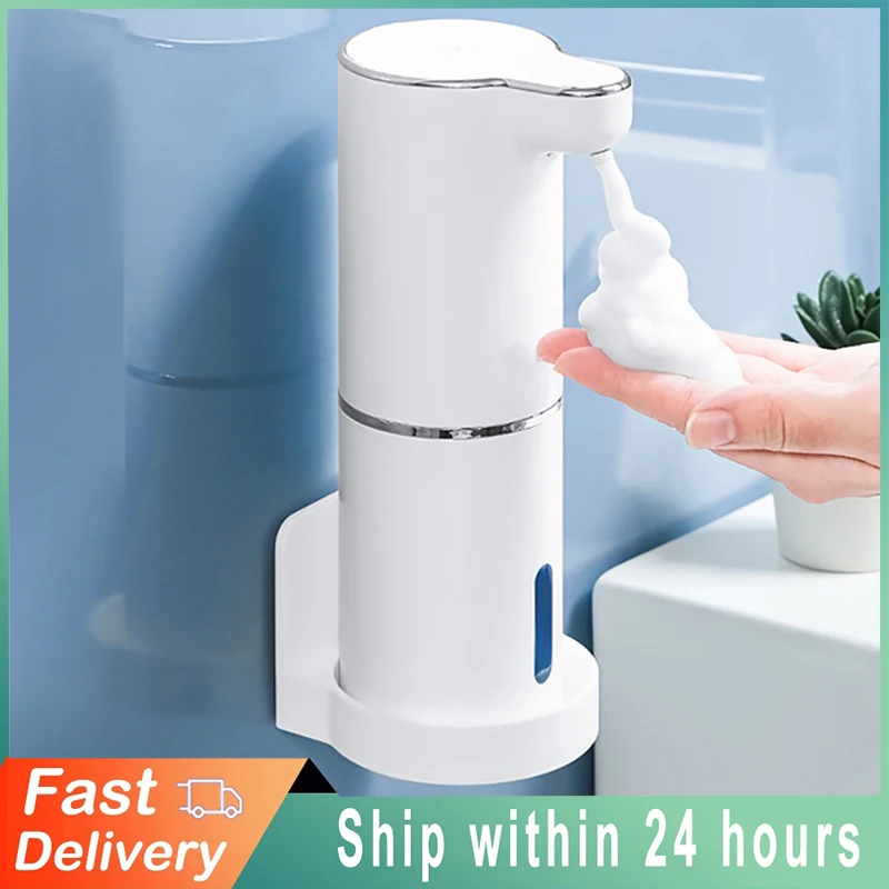 Liquid Foam Soap Dispensers for Bathroom Smart Washing Hand Machine USB Charging White High Quality ABS Material